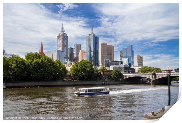 Cruising the Yarra River Print by Kevin Hellon