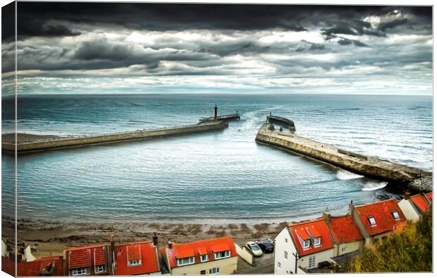 Whitby, North Yorkshire. Canvas Print by Steve Taylor