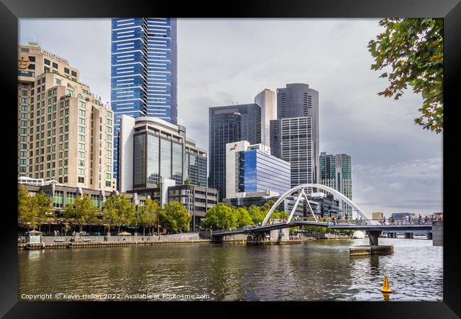 Southbank bridge over the Yarra River Framed Print by Kevin Hellon