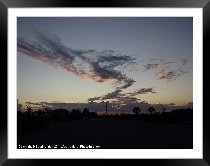 Evening sky in Lomma Framed Mounted Print by Sarah Osterman