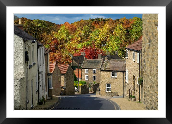 Autumn in Richmond Yorkshire  Framed Mounted Print by Alison Chambers