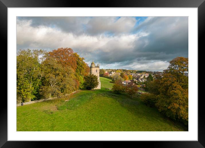 The Culloden Tower Richmond North Yorkshire Framed Mounted Print by Apollo Aerial Photography