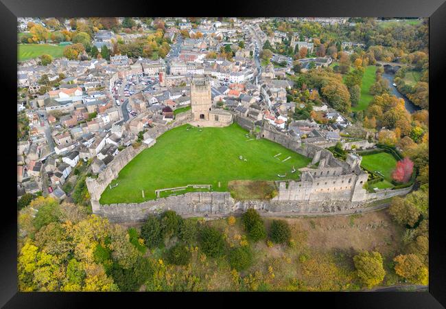 Richmond Castle From The Air Framed Print by Apollo Aerial Photography