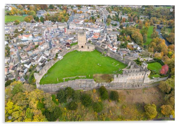 Richmond Castle From The Air Acrylic by Apollo Aerial Photography