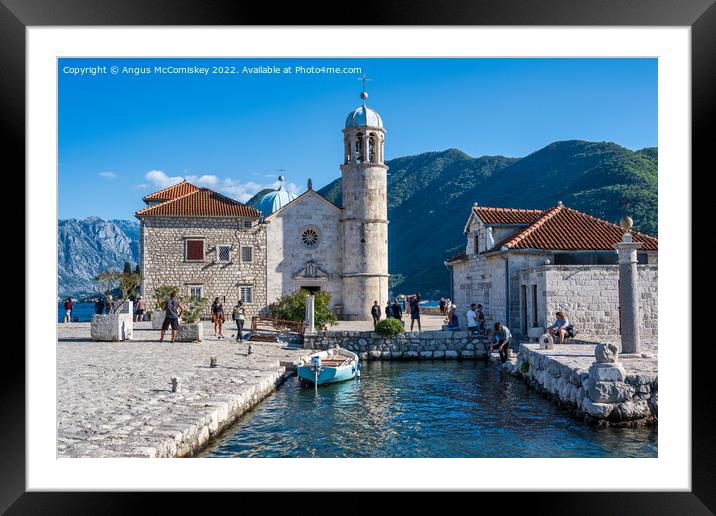 Our Lady of the Rocks, Bay of Kotor, Montenegro Framed Mounted Print by Angus McComiskey