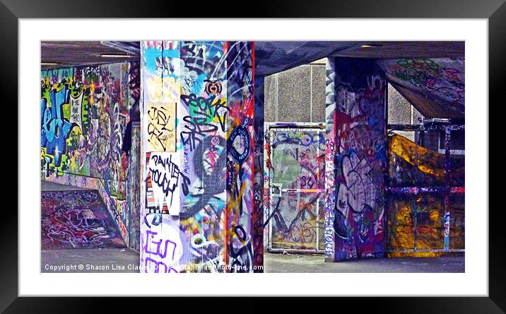 Graffiti Alley Framed Mounted Print by Sharon Lisa Clarke