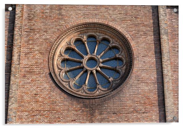 Rose Window Of Church of St. Peter and Paul Acrylic by Artur Bogacki