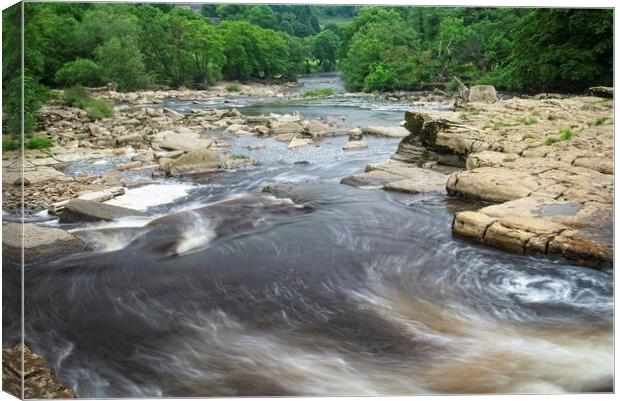 River Swale at Richmond North Yorkshire Canvas Print by Martyn Arnold