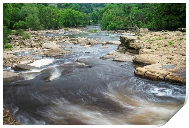 River Swale at Richmond North Yorkshire Print by Martyn Arnold