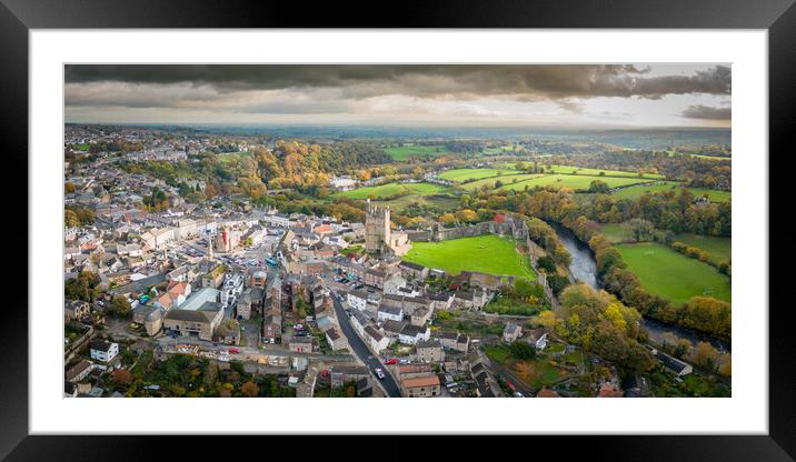 Richmond North Yorkshire Framed Mounted Print by Apollo Aerial Photography