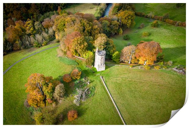 Richmond Folly From The Air Print by Apollo Aerial Photography