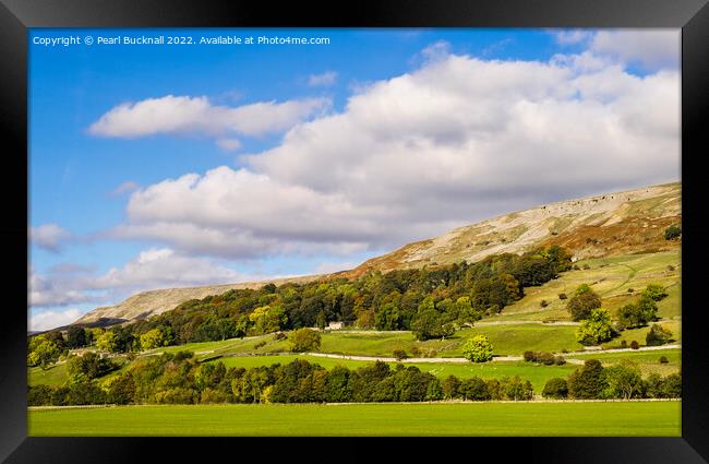 English Countryside Swaledale Yorkshire Dales Framed Print by Pearl Bucknall
