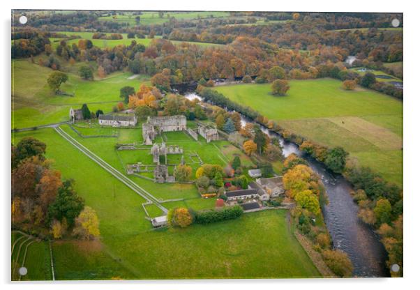 Easby Abbey Acrylic by Apollo Aerial Photography