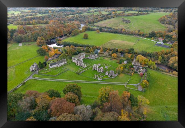 Easby Abbey Framed Print by Apollo Aerial Photography
