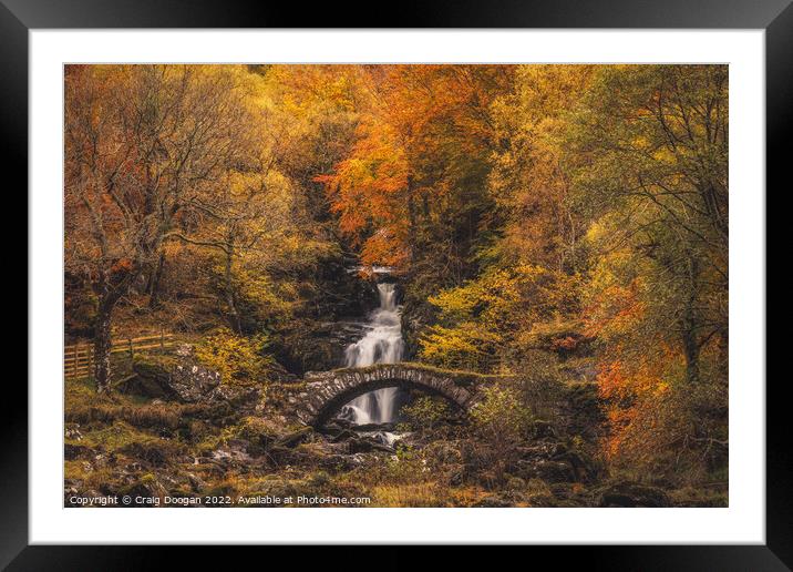 Allt da Ghob Waterfall, Glen Lyon Framed Mounted Print by Craig Doogan