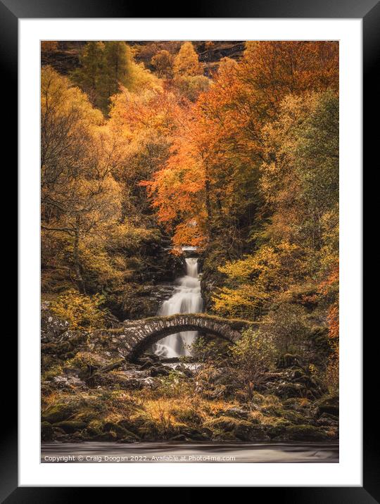 Allt da Ghob Waterfall, Glen Lyon Framed Mounted Print by Craig Doogan