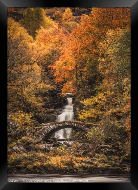 Allt da Ghob Waterfall, Glen Lyon Framed Print by Craig Doogan