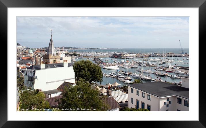 A Captivating View of St Peter Port Harbour Framed Mounted Print by Hazel Wright