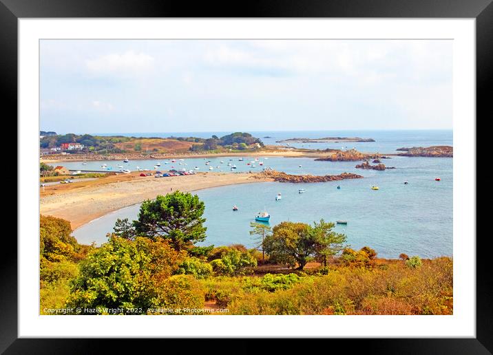 st. sampson harbour, guernsey Framed Mounted Print by Hazel Wright