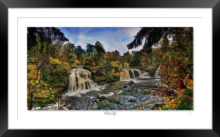 Falls of Clyde in  autumn Framed Mounted Print by JC studios LRPS ARPS