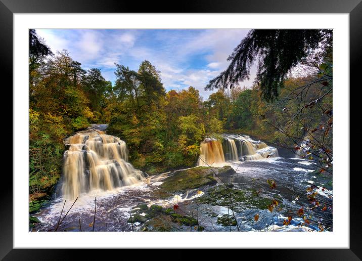 Falls of Clyde in  autumn No 2 Framed Mounted Print by JC studios LRPS ARPS