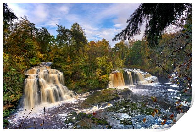 Falls of Clyde in  autumn No 2 Print by JC studios LRPS ARPS