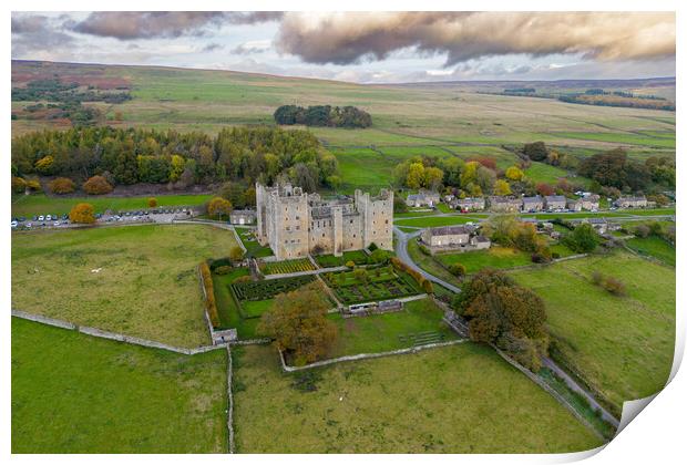 Bolton Castle Print by Apollo Aerial Photography