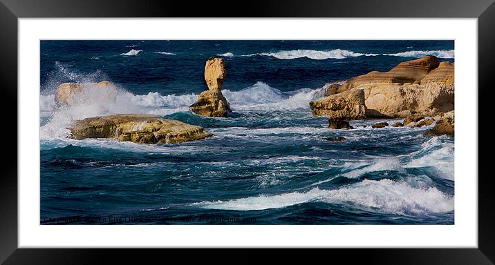 Cyprus Seascape Framed Mounted Print by Steven Else ARPS