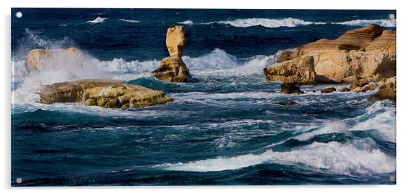 Cyprus Seascape Acrylic by Steven Else ARPS