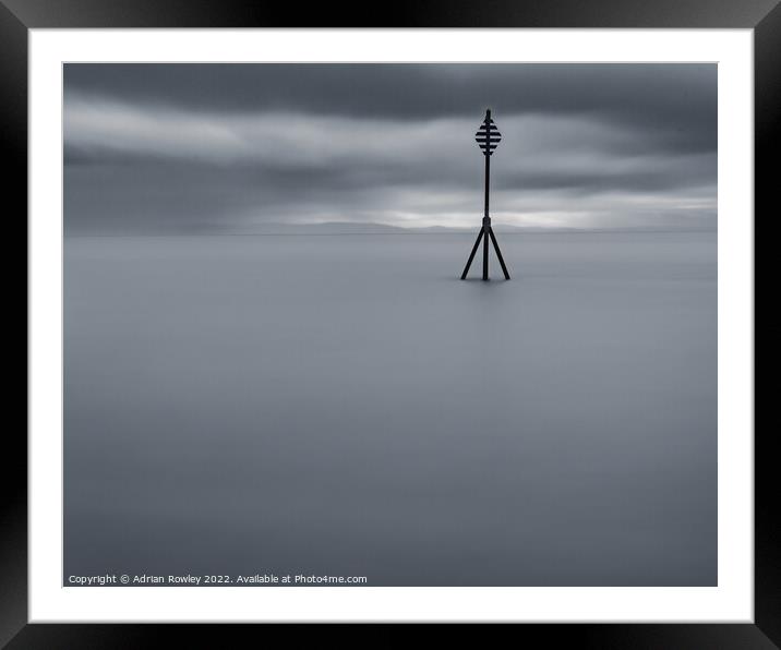 Moody Monochrome Mersey Framed Mounted Print by Adrian Rowley