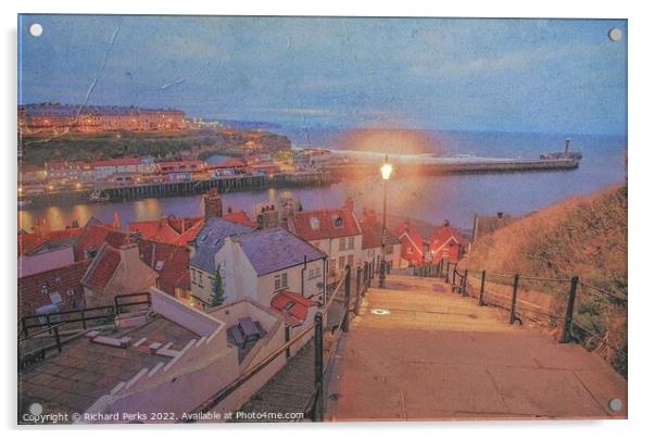 Whitby from the 199 steps Acrylic by Richard Perks