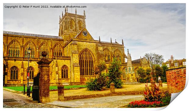 Sherborne Abbey Dorset Print by Peter F Hunt