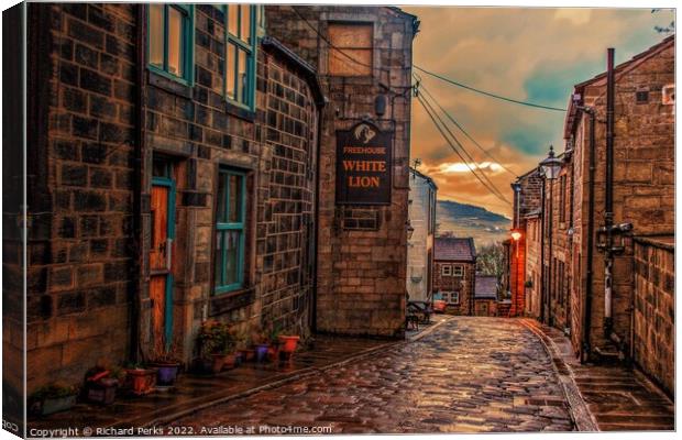 Heptonstall after the rain Canvas Print by Richard Perks