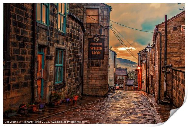 Heptonstall after the rain Print by Richard Perks