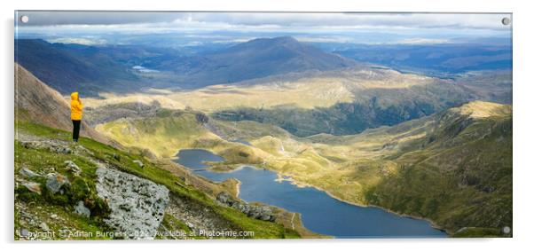 On Top of the World in Snowdon Acrylic by Adrian Burgess