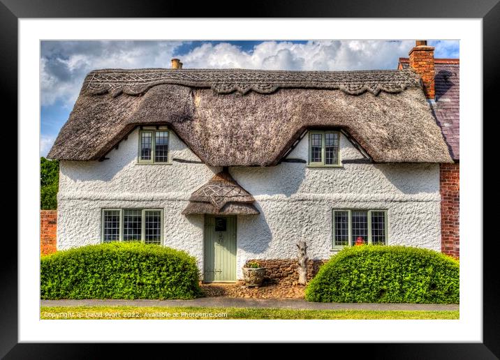 English Country Cottage  Framed Mounted Print by David Pyatt