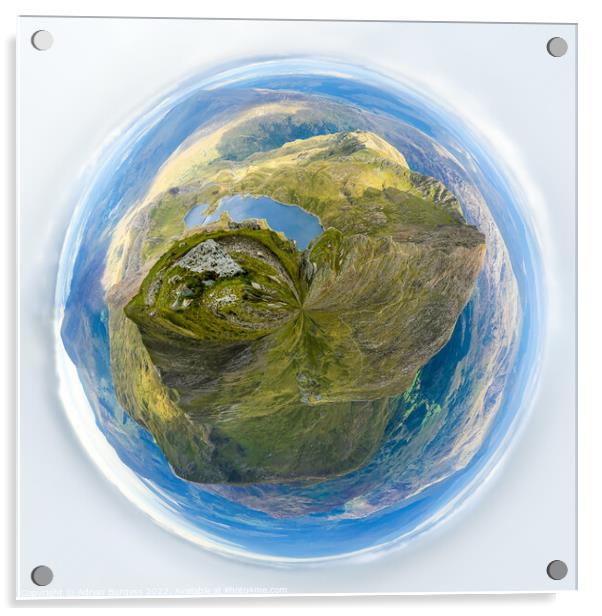 Planet Snowdon Acrylic by Adrian Burgess