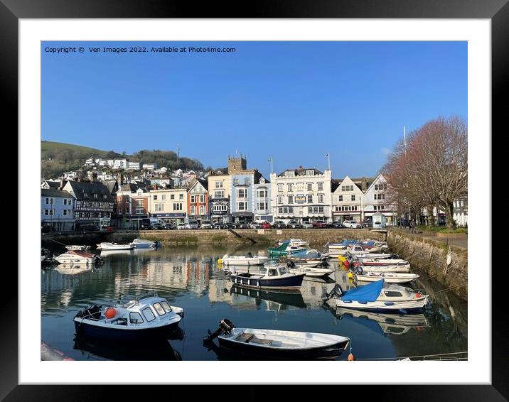 The Boat Float; Dartmouth Framed Mounted Print by  Ven Images