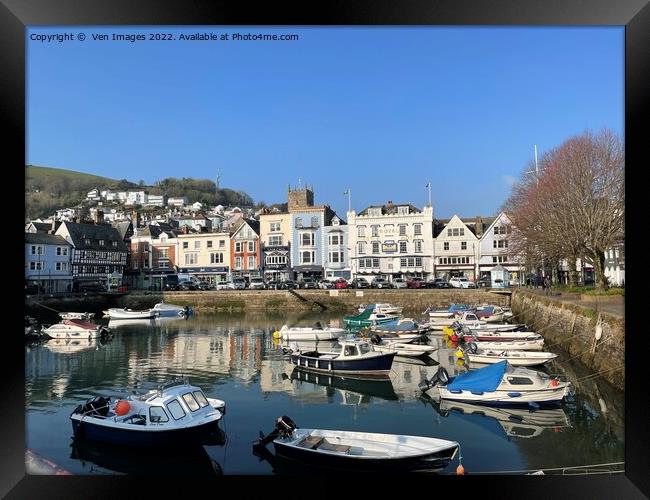 The Boat Float; Dartmouth Framed Print by  Ven Images