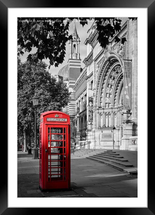 Vibrant London Icon Framed Mounted Print by Aimie Burley