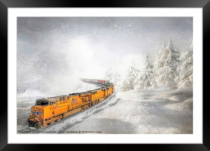 Winter Delivery Framed Mounted Print by Donna Kennedy