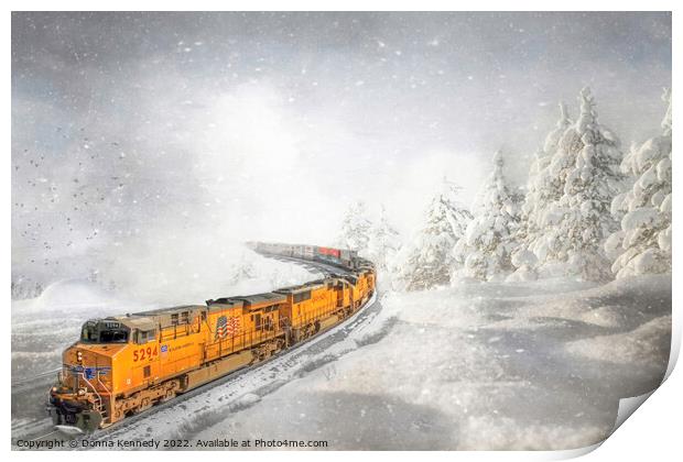 Winter Delivery Print by Donna Kennedy