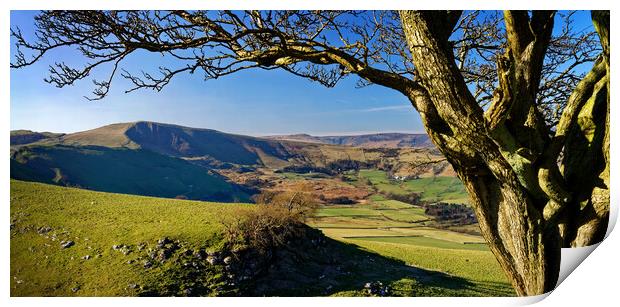 Mam Tor from above Cave Dale Print by Darren Galpin