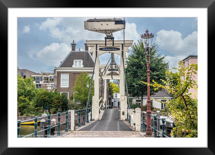 Dirharingenbrug, drawbirdge, Amsterdam, Netherlands Framed Mounted Print by Kevin Hellon