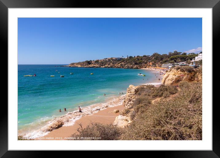 Praia dos Aveiros, Albufeira, Algarve, Portugal Framed Mounted Print by Kevin Hellon