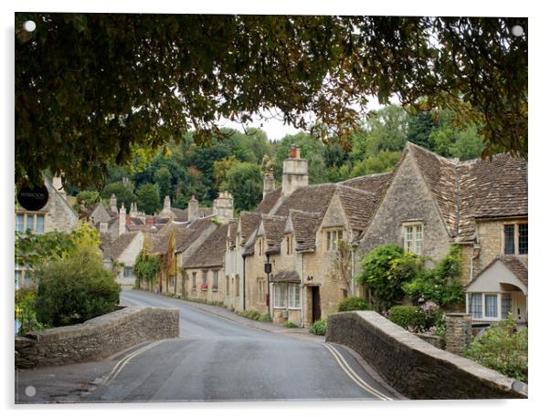 Castle Combe Acrylic by Roger Byng