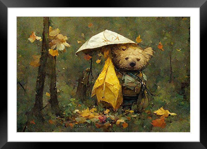 A Bear In The Woods Framed Mounted Print by Picture Wizard