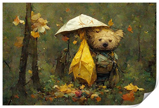 A Bear In The Woods Print by Picture Wizard