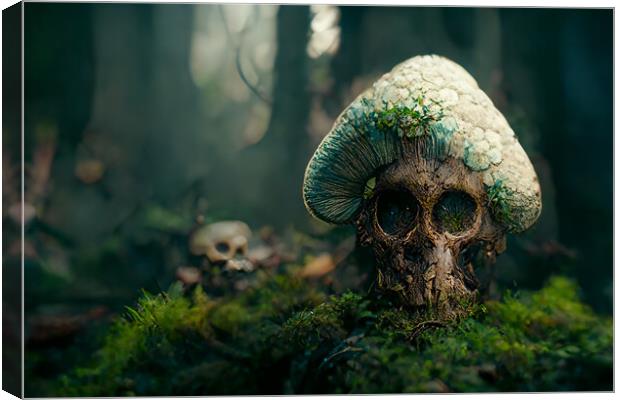 Death Mushrooms Canvas Print by Picture Wizard