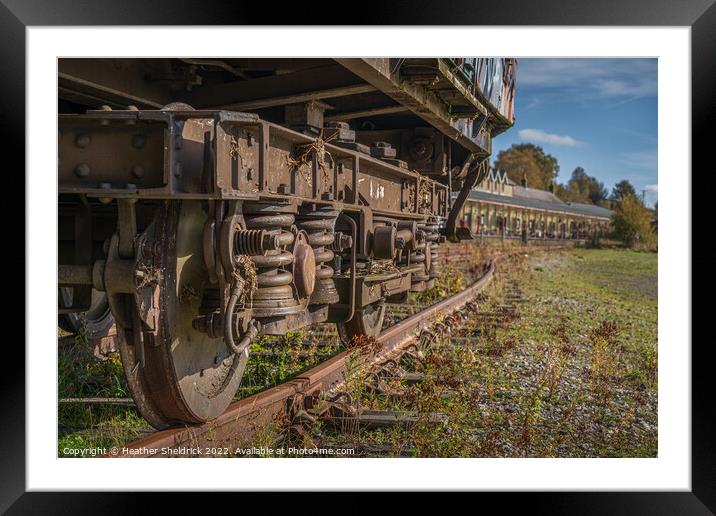 Rusting Abandoned Rolling Stock at Hellifield Station Framed Mounted Print by Heather Sheldrick